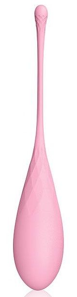 Нежно-розовый каплевидный вагинальный шарик со шнурком