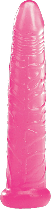 Розовый желейный фаллоимитатор - 16