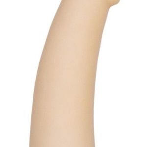 Телесная гладкая насадка-фаллоимитатор Harness - 17 см.