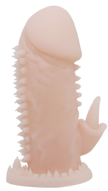 Телесная насадка на пенис со стимулятором клитора - 11