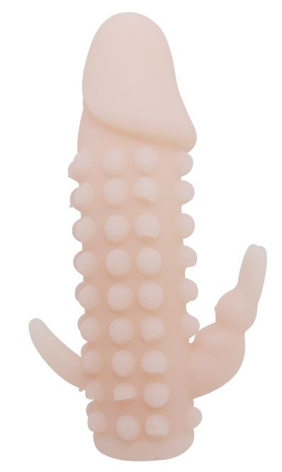 Телесная насадка на пенис со стимулятором клитора - 12
