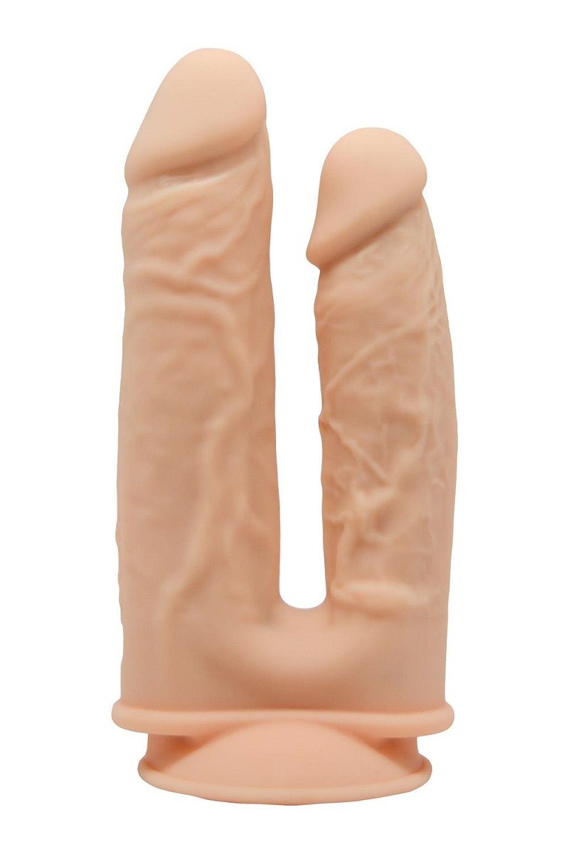 Телесный анально-вагинальный фаллоимитатор Double Penetrator - 19