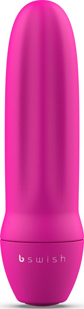 Ярко-розовая рельефная вибропуля Bmine Basic Reflex - 7