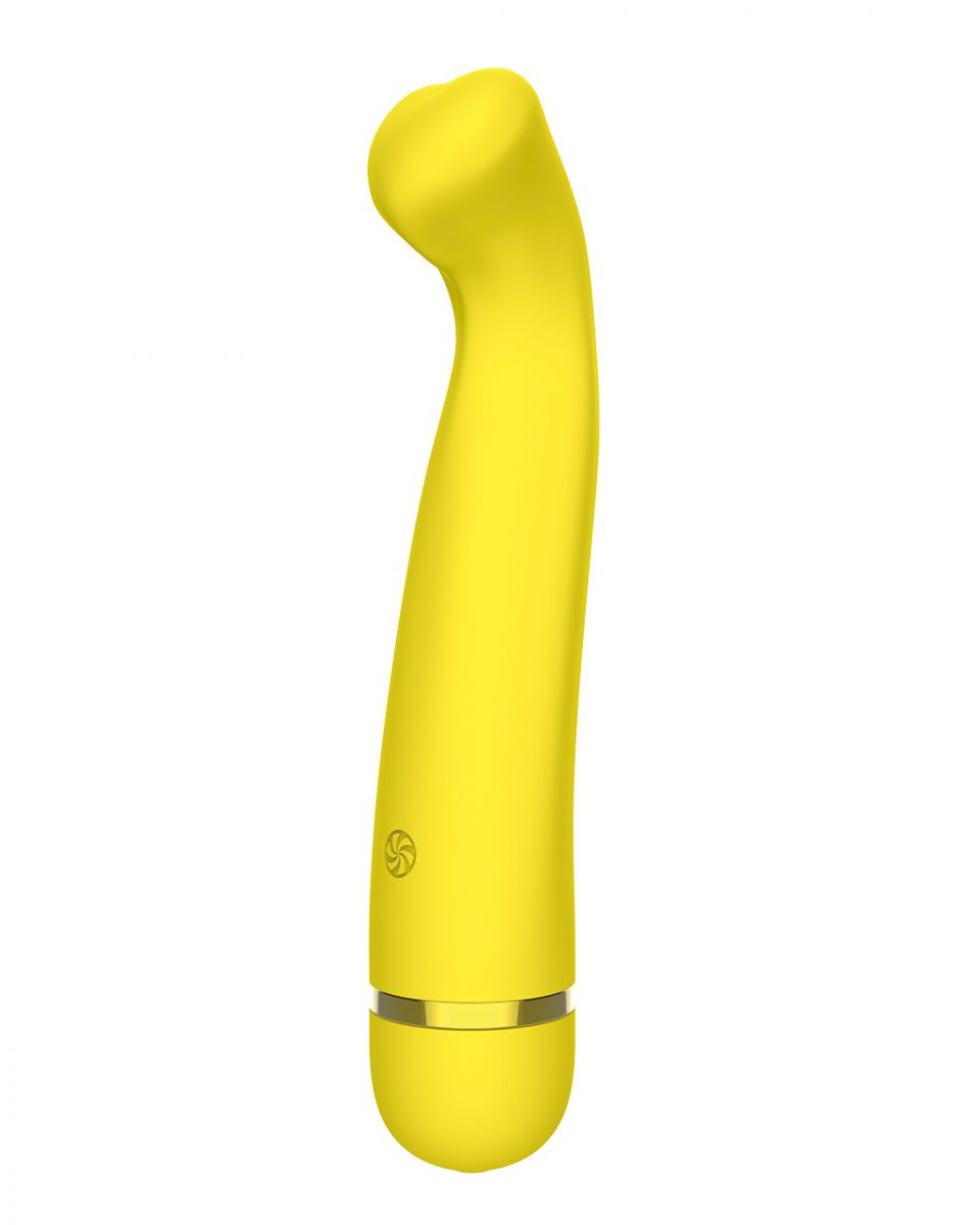 Желтый перезаряжаемый вибратор Raffi - 17