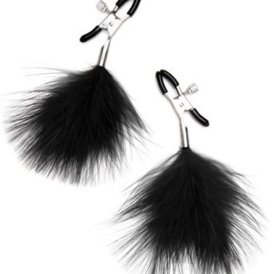 Зажимы для сосков с черными перьями