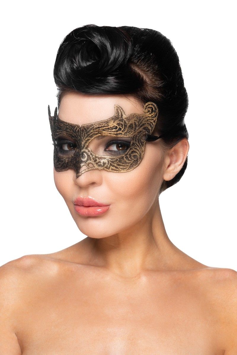 Золотистая карнавальная маска  Шедар
