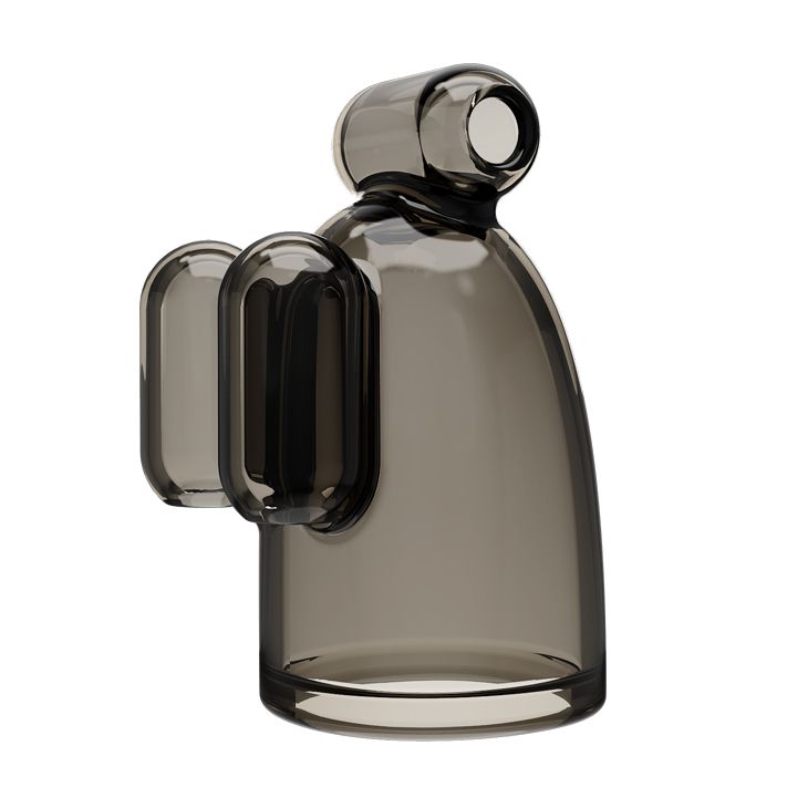 108605 Дымчатая насадка-мастурбатор с вибрацией Vibrating Crystal Cap III