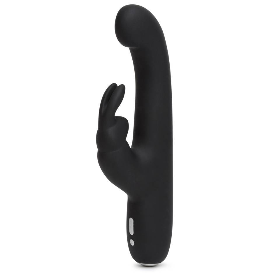 112920 Чёрный вибратор Slimline G-Spot Rechargeable Rabbit Vibrator - 24,1 см.