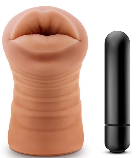 146275 Кофейный мастурбатор-ротик Isabella