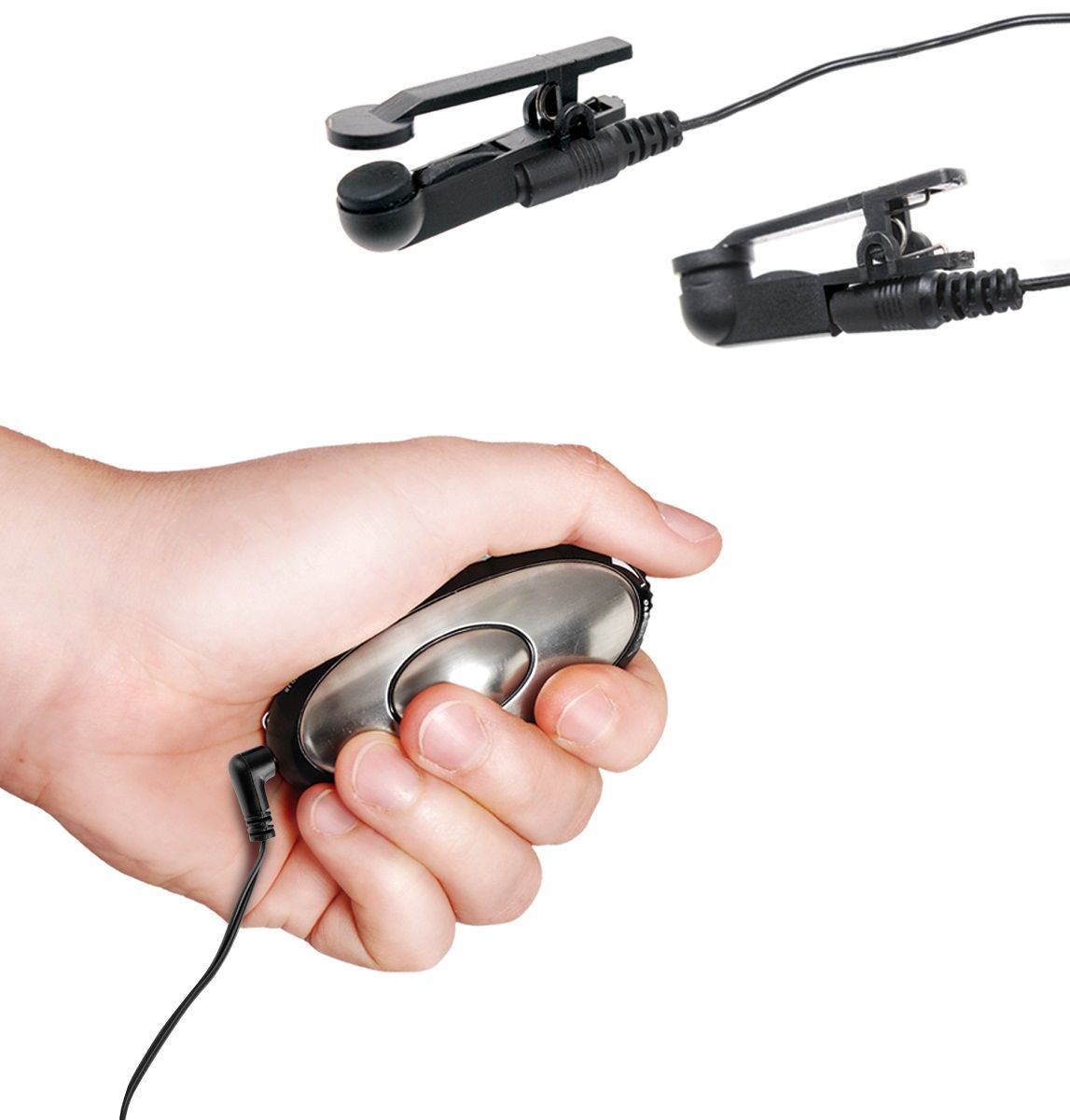 15971 Черные электрические зажимы для сосков Shock Therapy Nipple Clamps