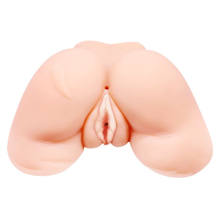 198188 Телесная вибровагина Julie с 2 рабочими отверстиями