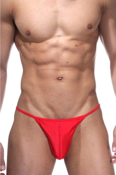 203090 Мужские стринги с застежкой-молнией