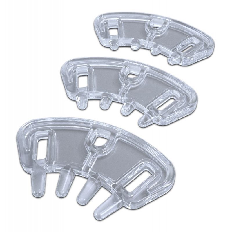 203768 Набор из 3 проставок с шипами для поясов верности Pubic Enemy от MyStim