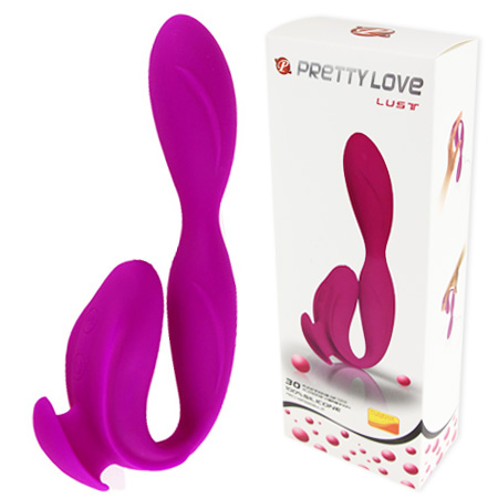 28454 Перезаряжаемый вибромассажер с клиторальной стимуляцией - 21 см.