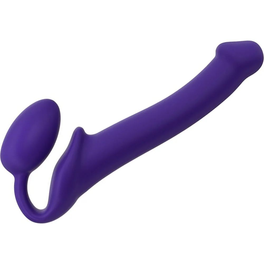 298031 Фиолетовый безремневой страпон Silicone Bendable Strap-On - size M