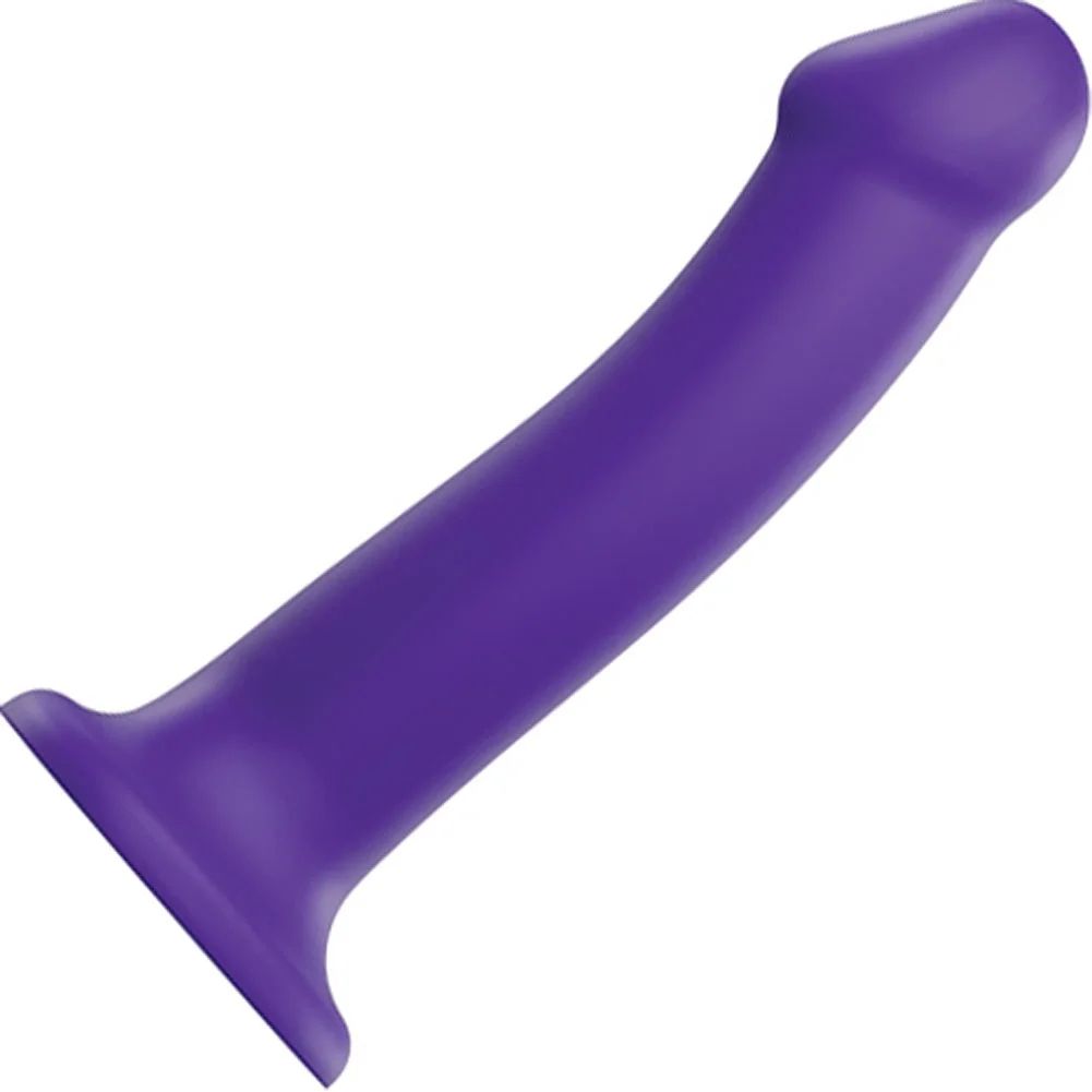 298034 Фиолетовый фаллоимитатор-насадка Strap-On-Me Dildo Dual Density size L - 19 см.