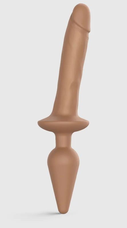 298055 Карамельный двусторонний фаллоимитатор Strap-On-Me Dildo Plug-In Switch size L