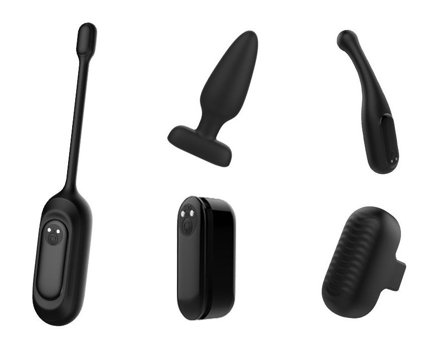 322041 Черный вибронабор из 5 предметов