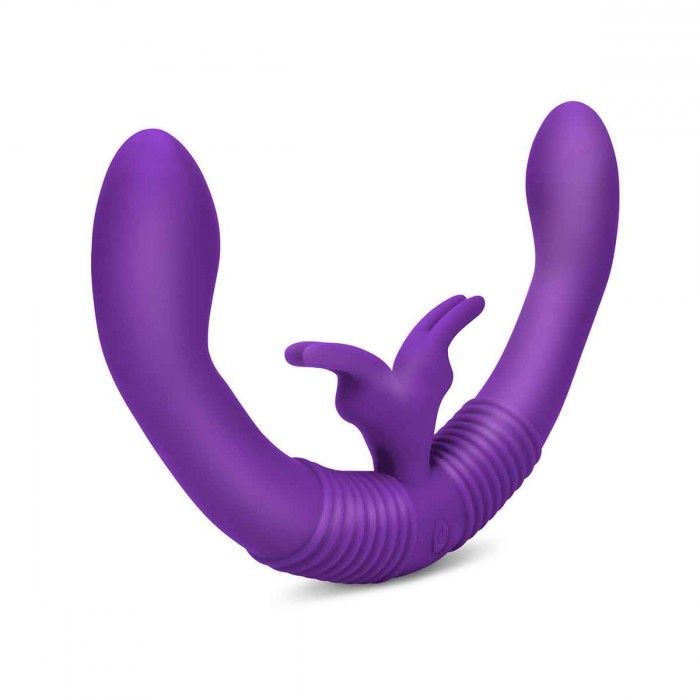325000 Фиолетовый двусторонний вибратор Together - 35,6 см.
