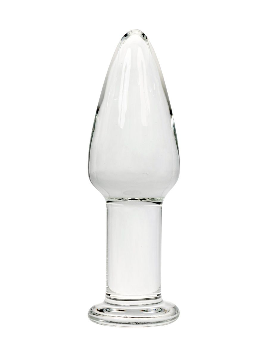 339982 Прозрачный анальный плаг из стекла - 10,5 см.