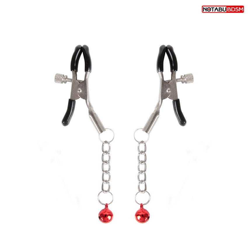 357121 Серебристые зажимы на соски с шариками на цепочках