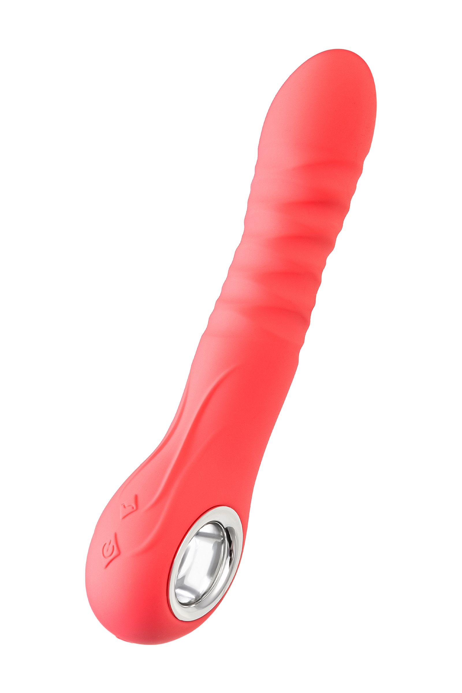 357124 Коралловый вибратор Flox с возвратно-поступательными движениями - 21,5 см.