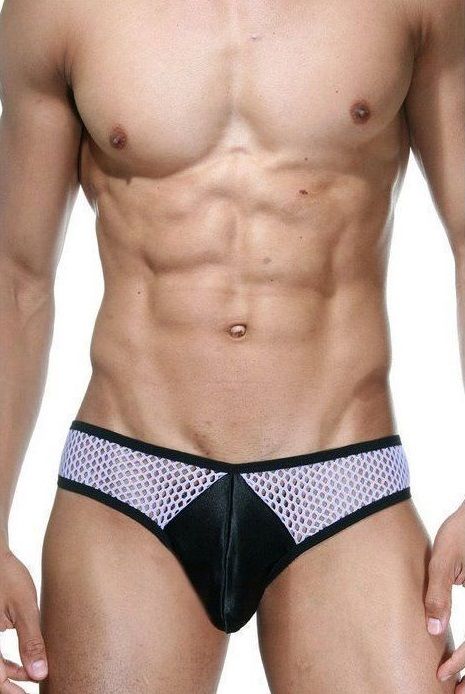 360340 Мужские трусы-слипы из крупной сетки
