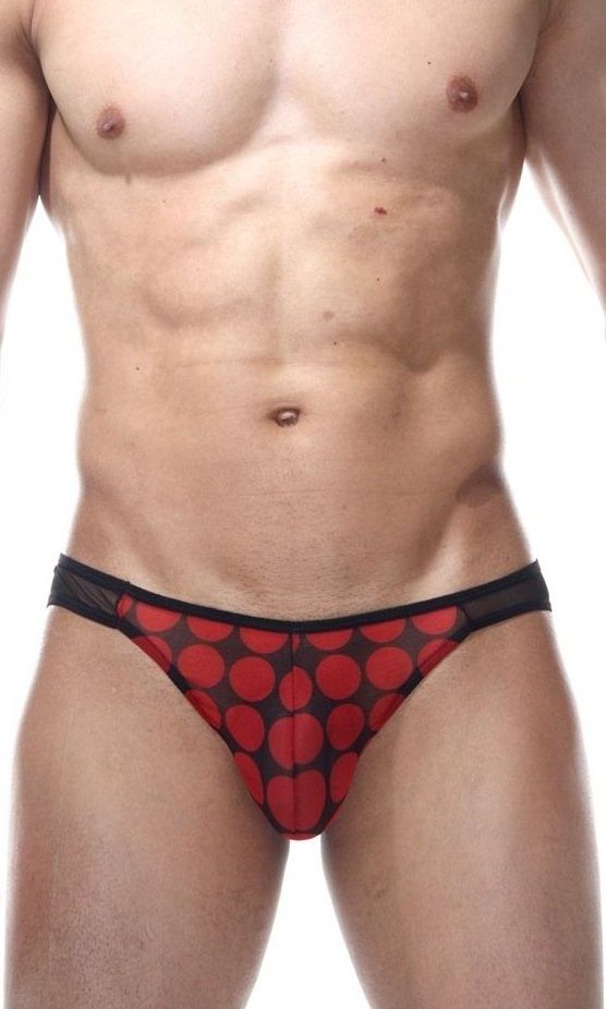 360346 Трусы-слипы в крупный красный горох