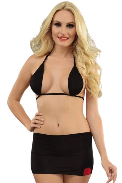 360432 Сексуальный комплект: микро-лиф и облегающая юбка