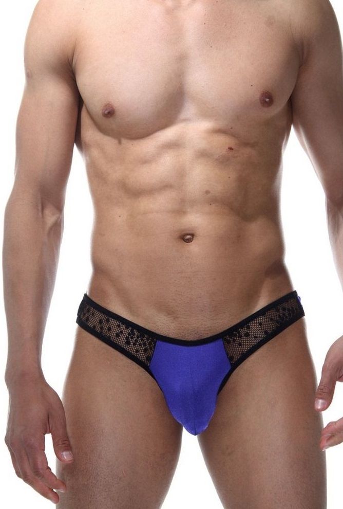 363035 Мужские трусы-бразилиана с сетчатыми вставками