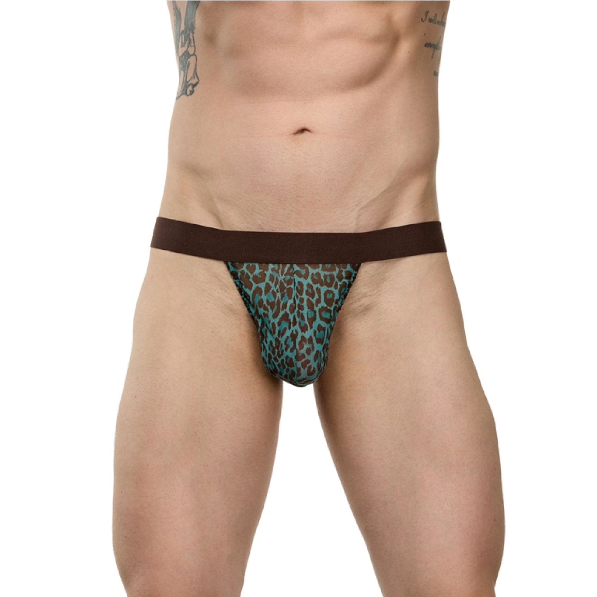 365142 Сексуальные трусы-тонги с леопардовым принтом