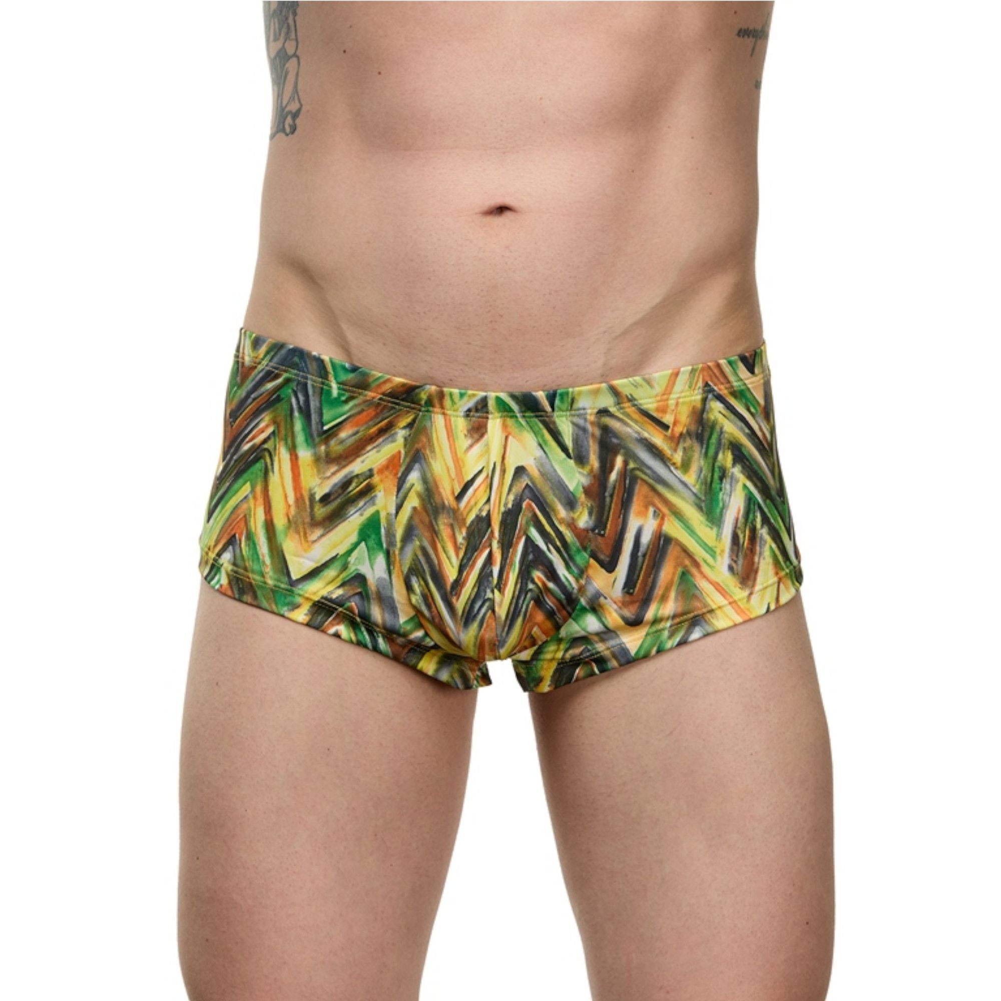 365146 Мужские трусы-боксеры с зигзагообразным рисунком