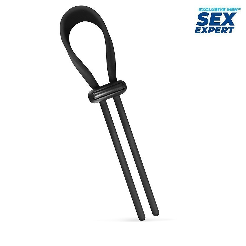 373034 Черный ремень-лассо для усиления эрекции