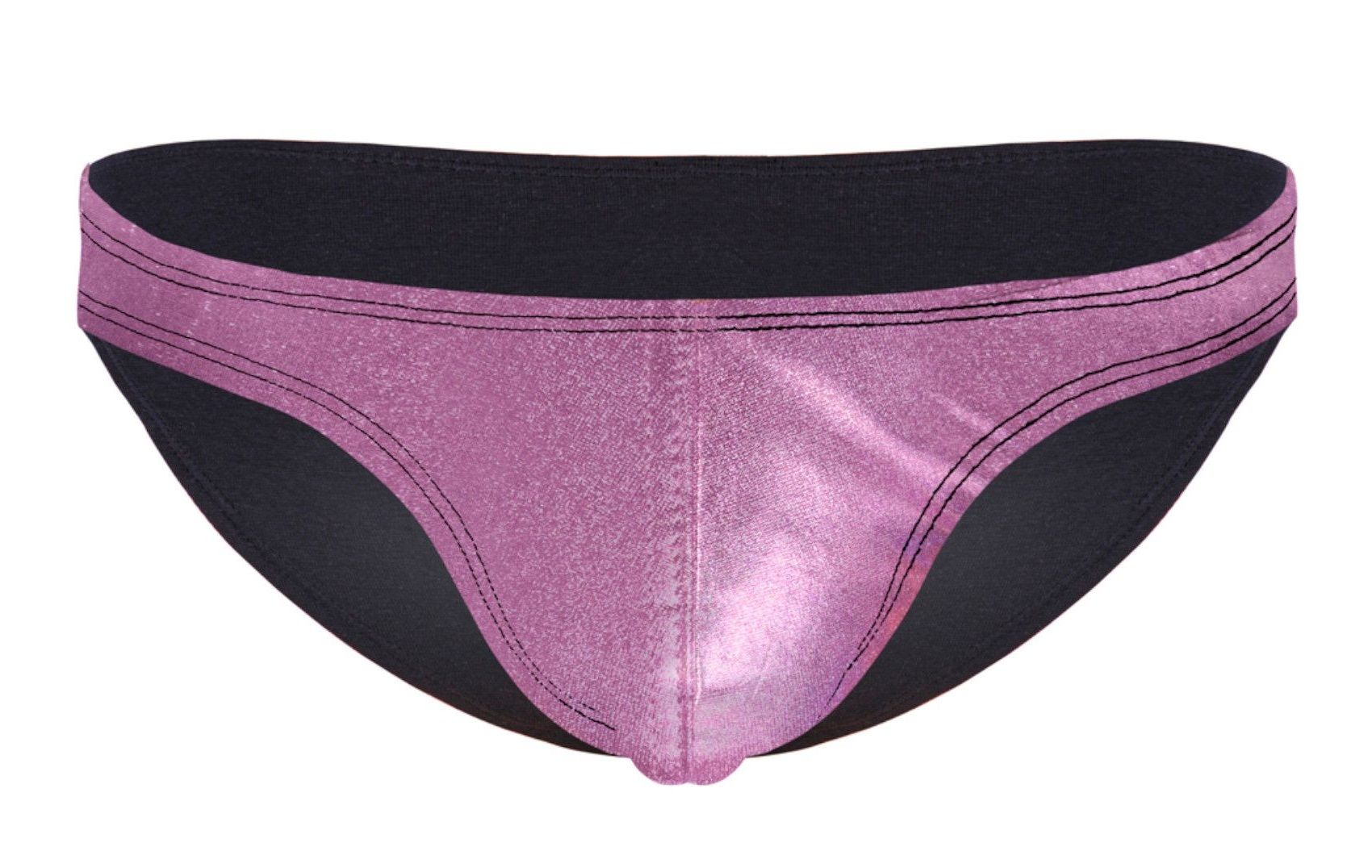 375150 Мужские трусы-слипы с розовой передней частью