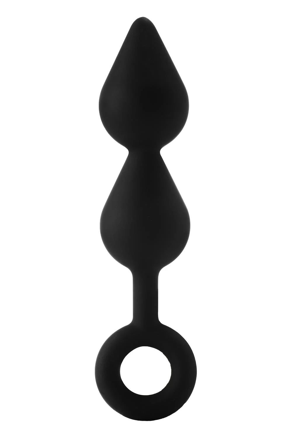376357 Черный анальный стимулятор XL Double Drop Plug - 20 см.