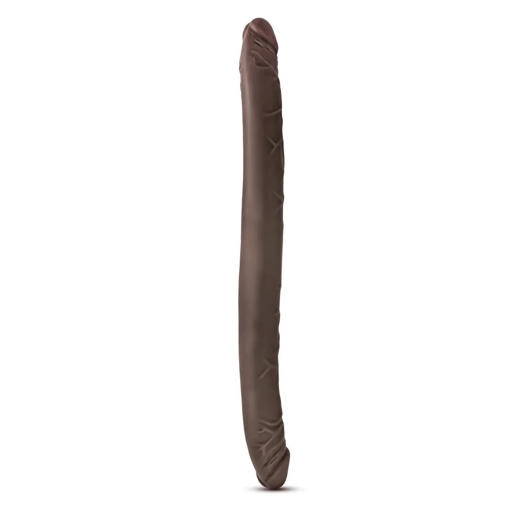 376368 Коричневый двусторонний фаллоимитатор Chocolate 16-Inch Long Dildo - 41,5 см.