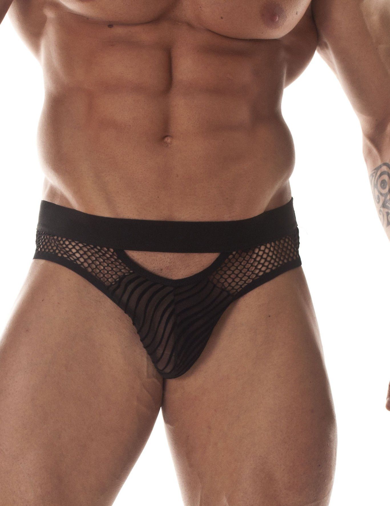 377720 Сексуальные полупрозрачные трусы-слипы с сетчатыми вставками