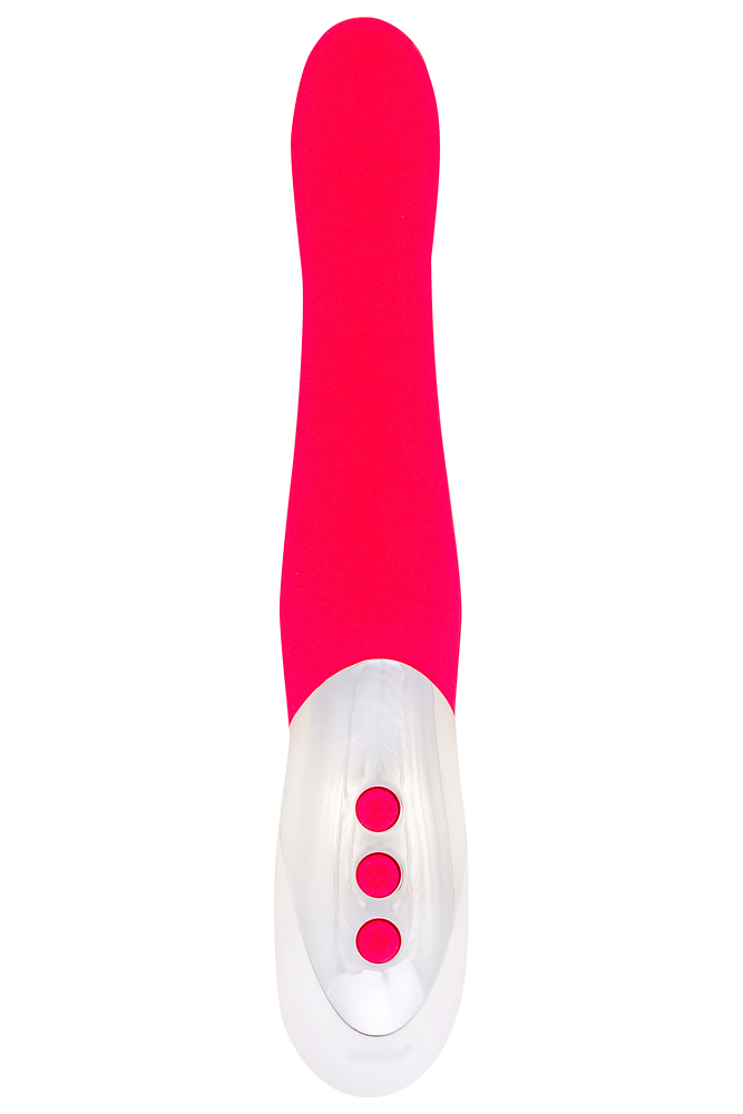 38320 Ярко-розовый пульсирующий массажер - 26 см.