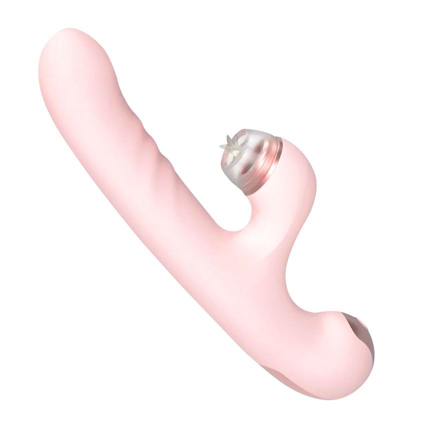 397395 Розовый двусторонний вибромассажер DJ Sona - 23,2 см.