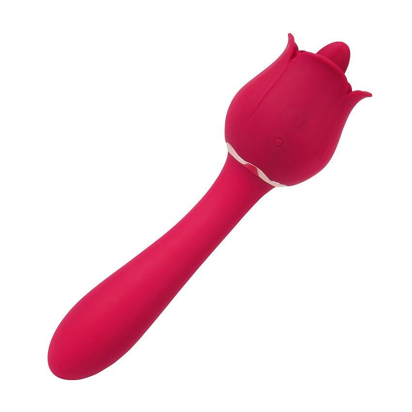 397402 Розовый вибромассажер Rose Pro 6 - 21,4 см.