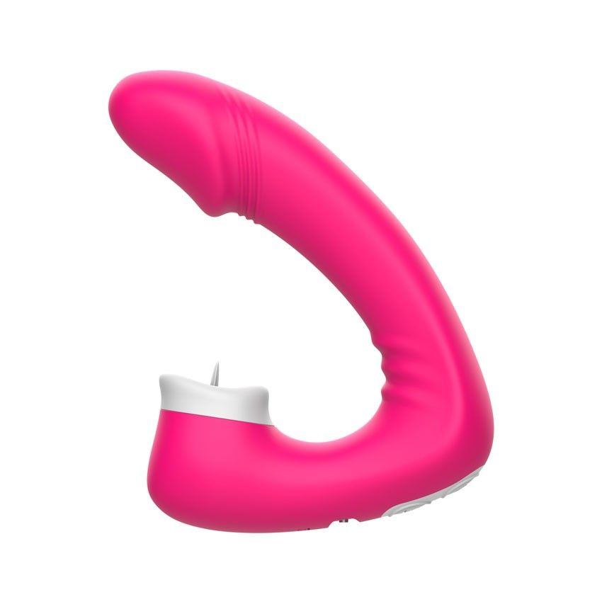 403225 Розовый вибромассажёр с клиторальной стимуляцией