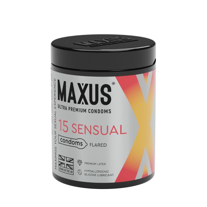 449417 Анатомические презервативы MAXUS Sensual - 15 шт.