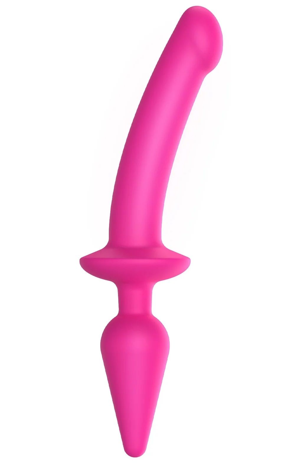 477289 Ярко-розовый двусторонний фаллоимитатор Switch Plug-In Semi-Realistic Size L