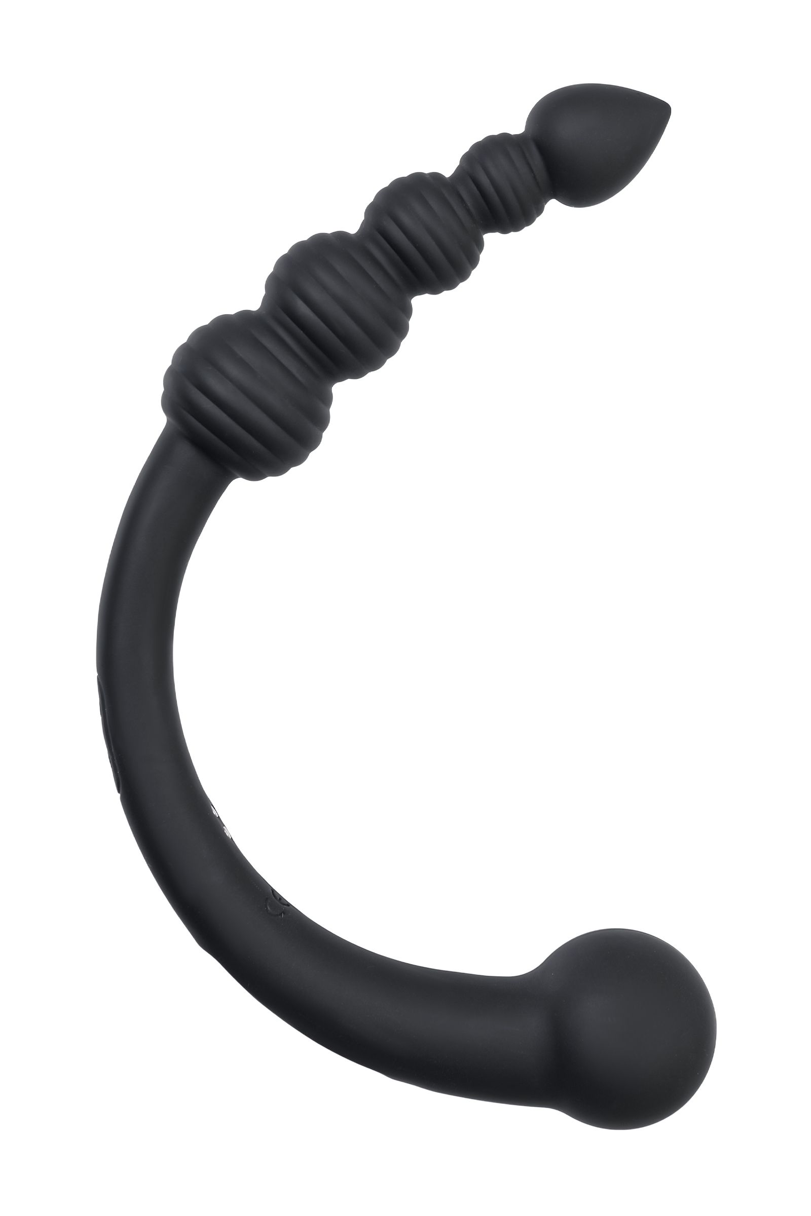 484586 Черный двусторонний вибратор - 35 см.