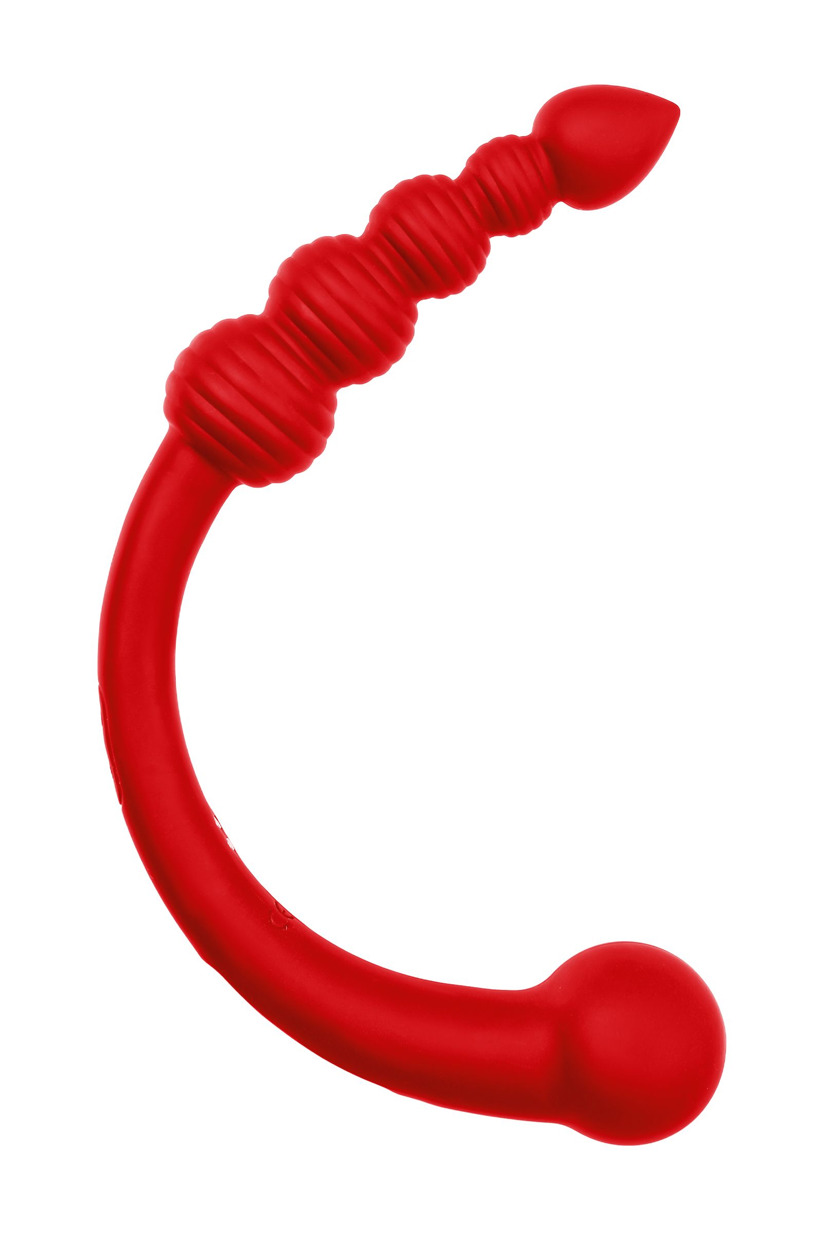 484587 Красный двусторонний вибратор - 35 см.