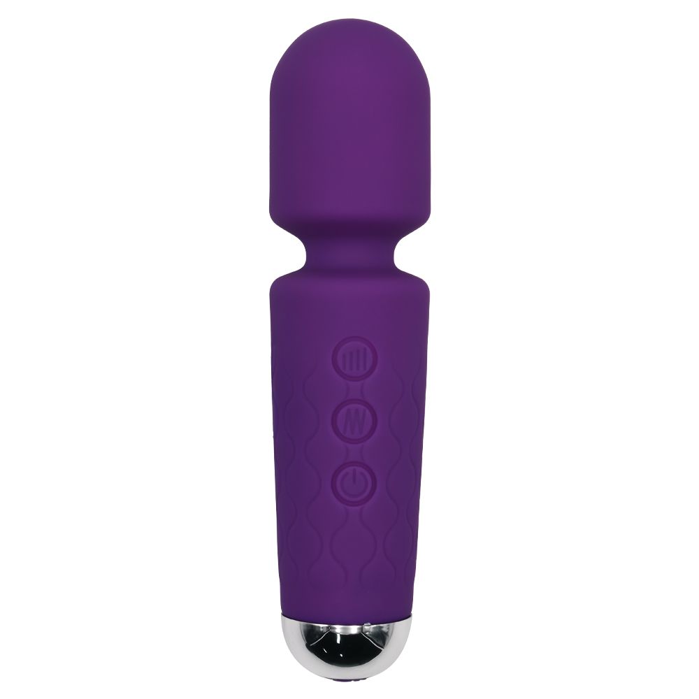 485633 Фиолетовый перезаряжаемый мини-wand вибратор - 16 см.