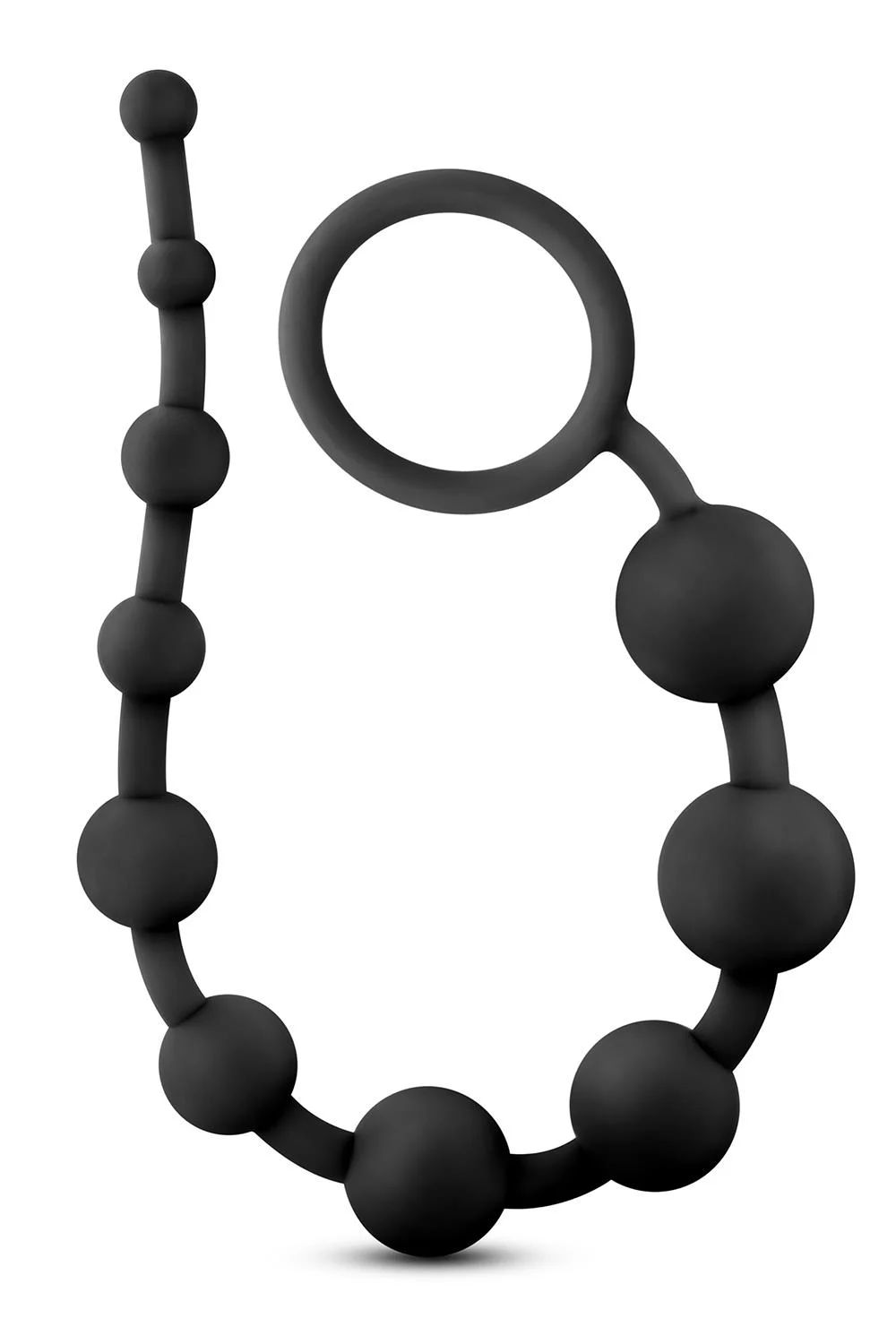 489986 Черная анальная цепочка 10 Anal Beads - 31,8 см.
