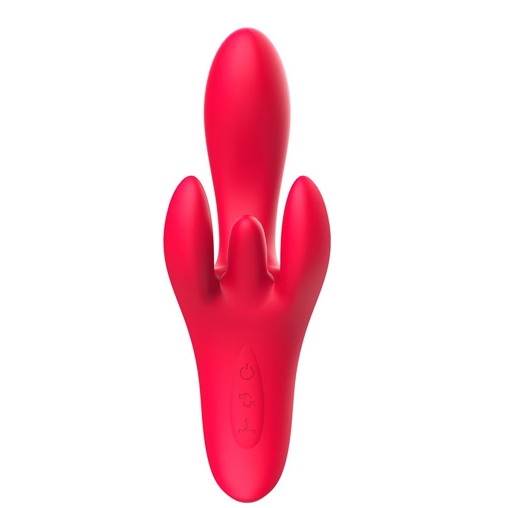 511338 Красный вибратор-кролик с 4 моторами Shakira