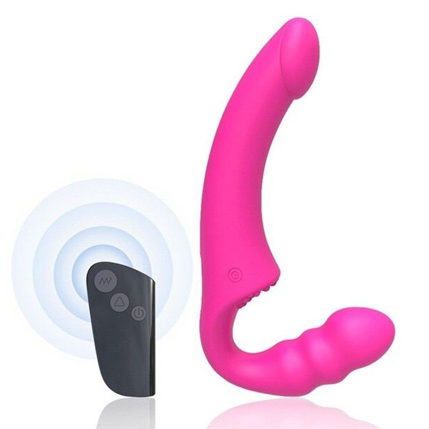 515666 Розовый безремневой страпон Straples Strap-On Dildo