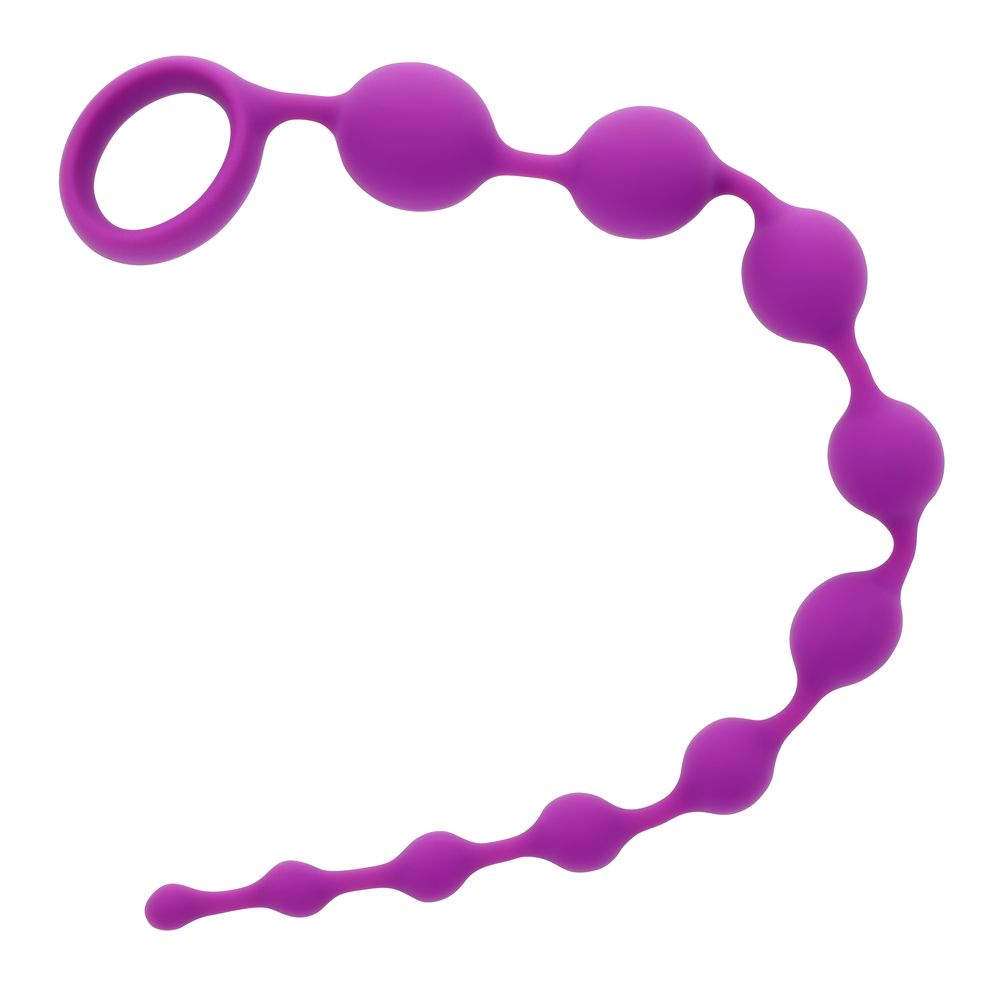 516410 Лиловая анальная цепочка Beaded Adventure - 35,5 см.